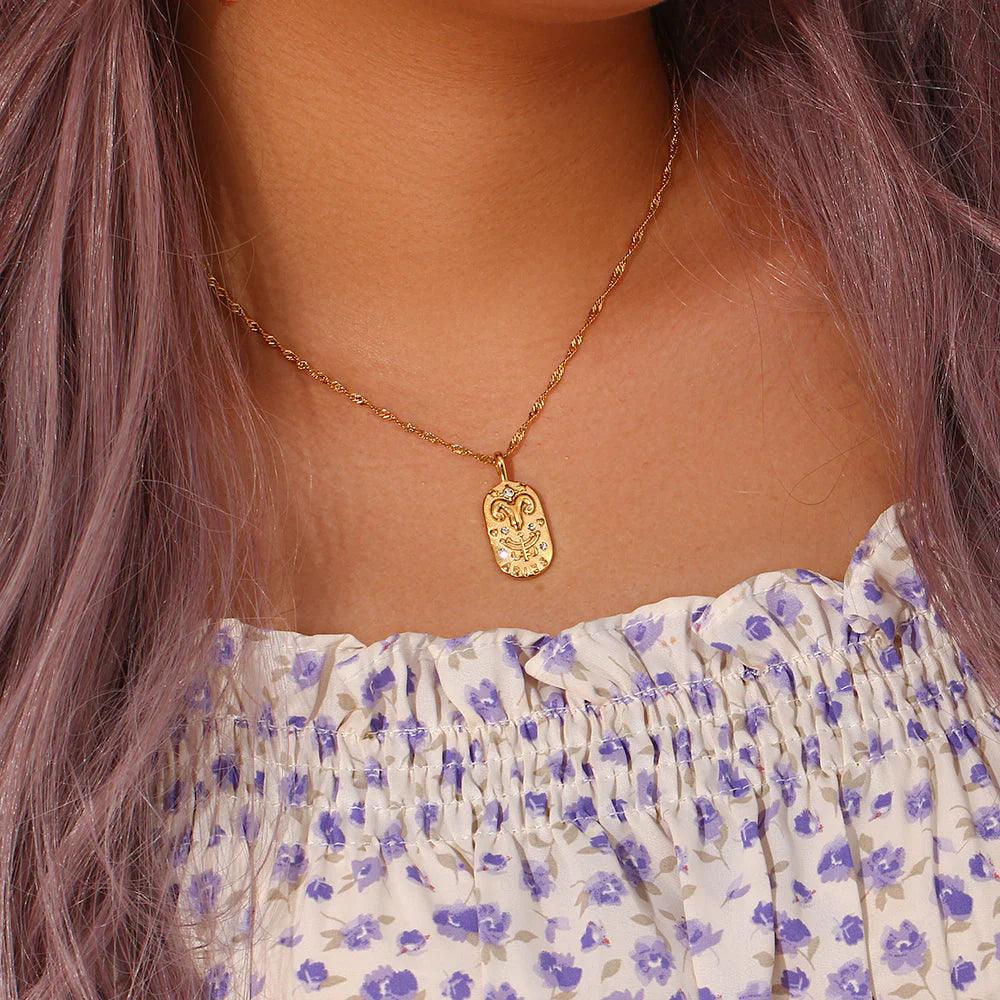 Sacred Tarot Zodiac Pendant - Jewelled Me