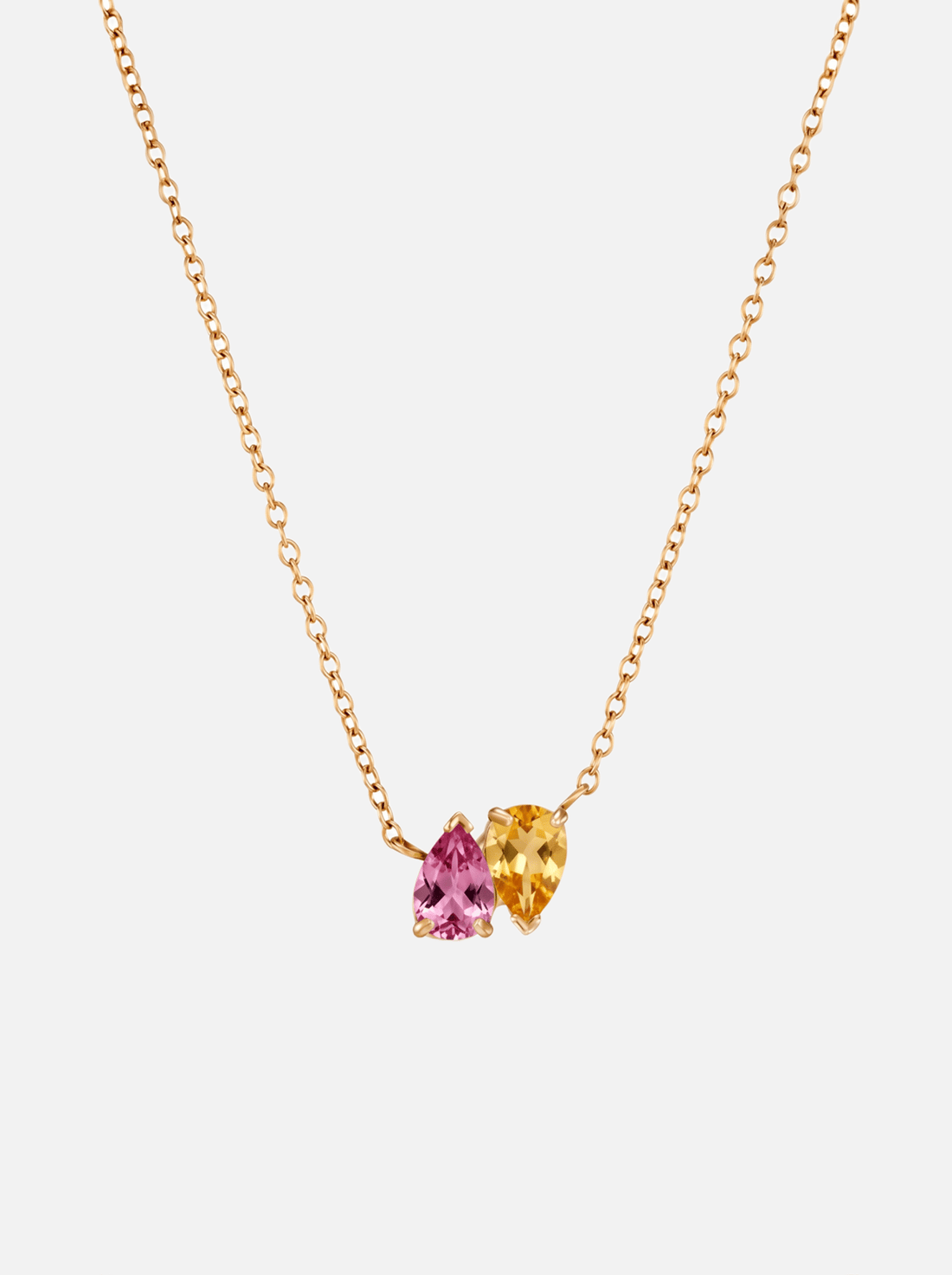 Pluie Toi &amp; Moi Birthstone Necklace