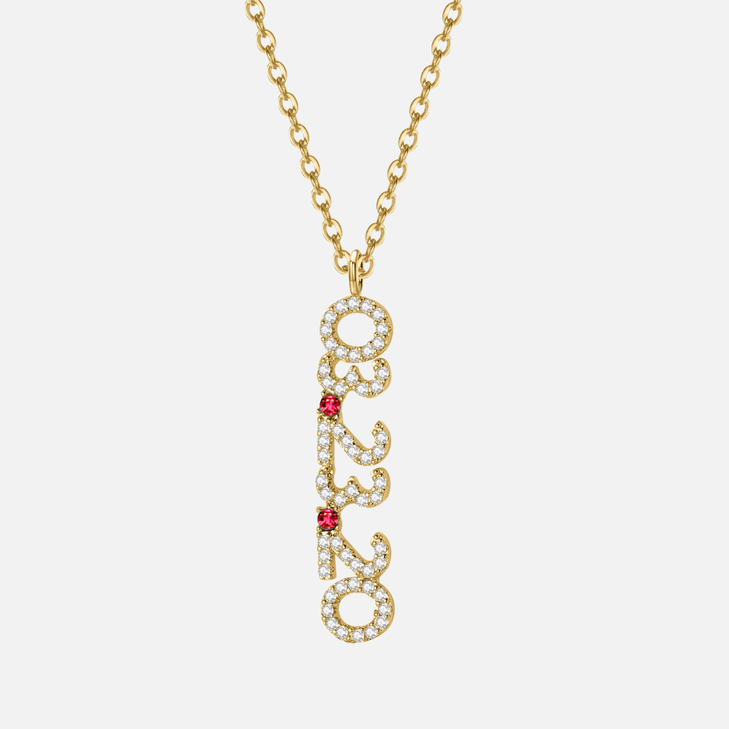 Mini Pave Custom Date Necklaces (Vertical) - Jewelled Me