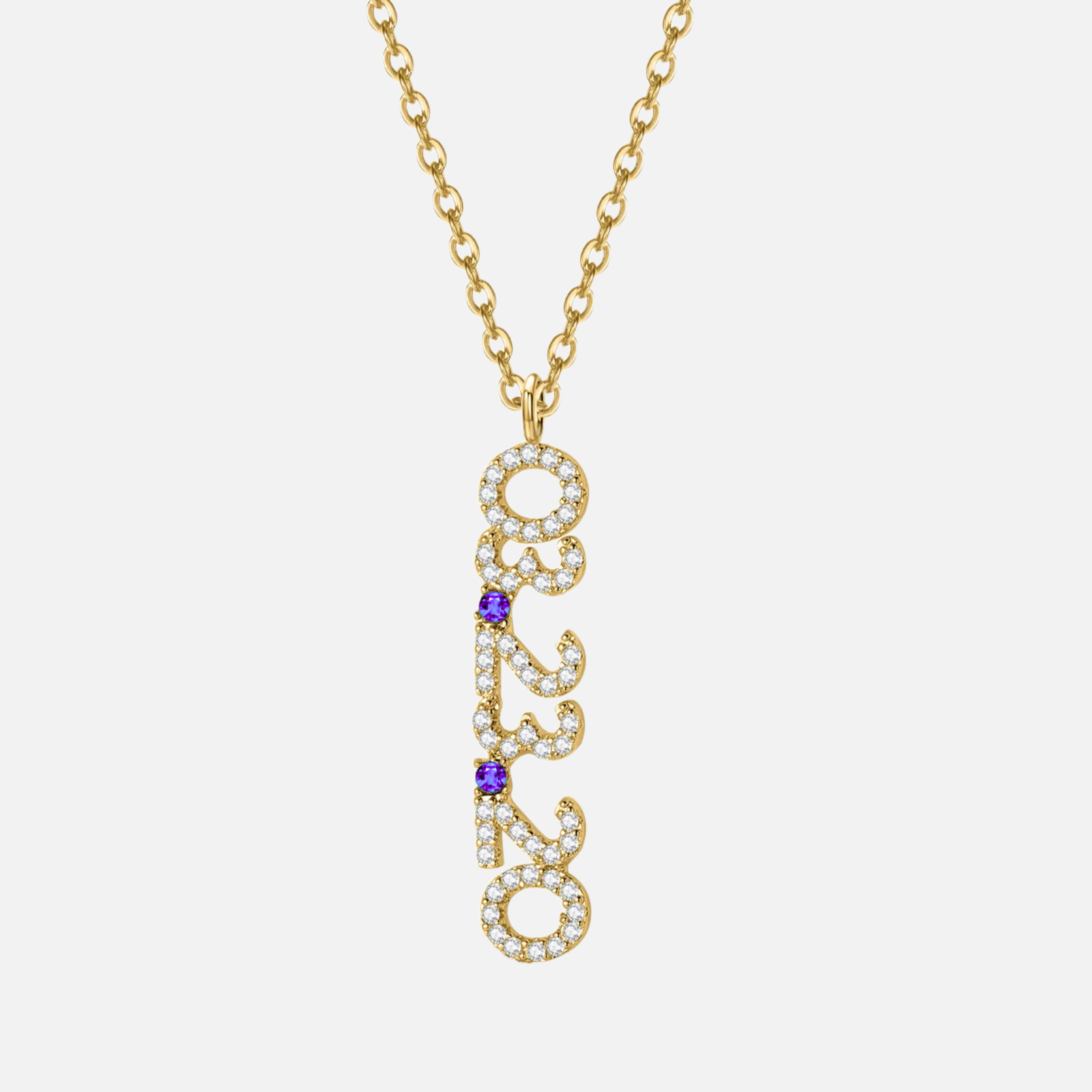 Mini Pave Custom Date Necklaces (Vertical) - Jewelled Me