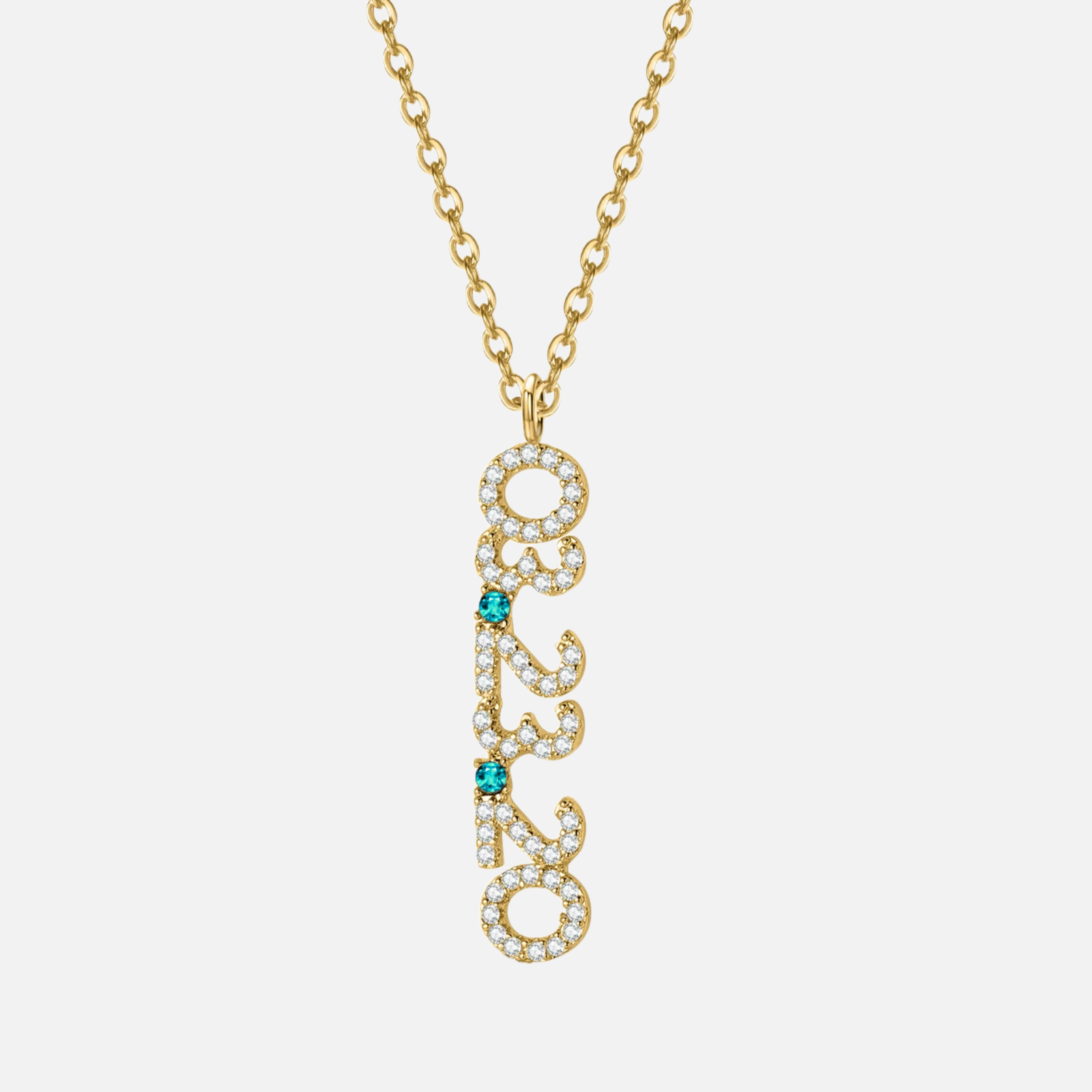 Mini Pave Custom Date Necklaces (Vertical) - Jewelled Me