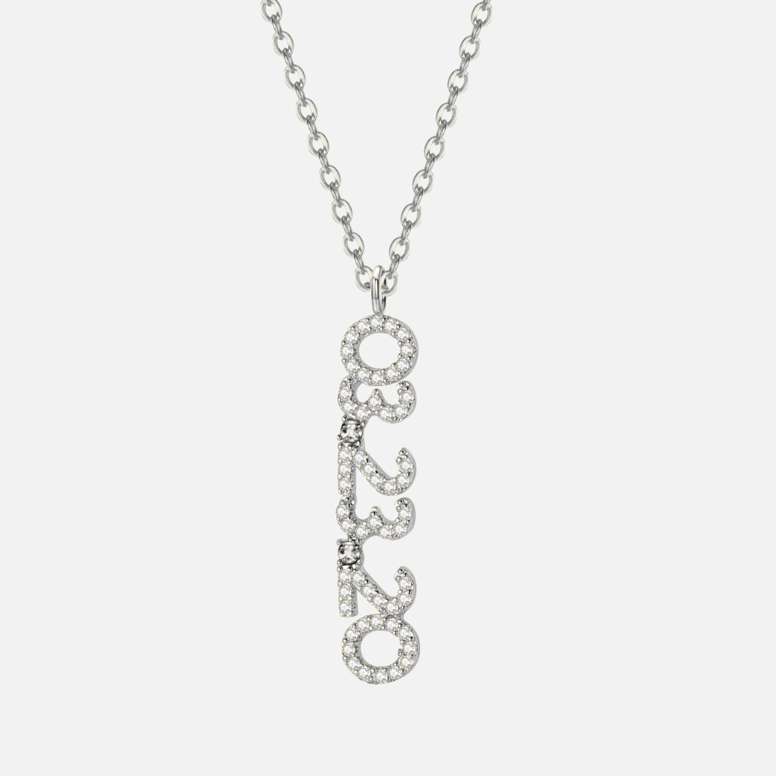 Mini Pave Custom Date Necklaces (Vertical) - Jewelled Me