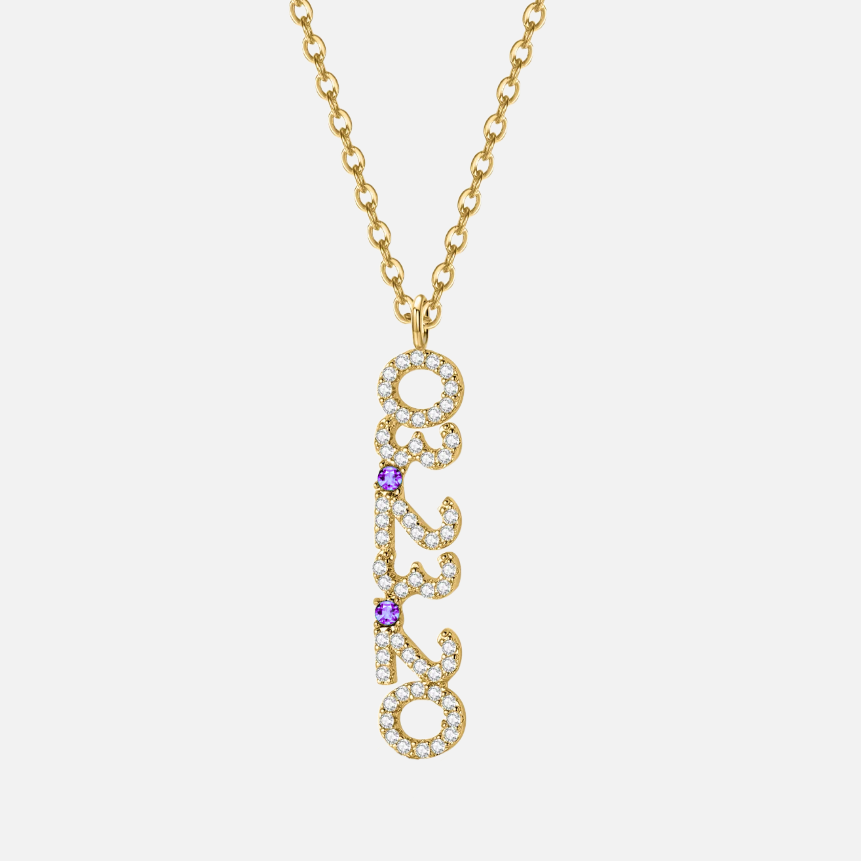 Mini Pave Custom Date Necklaces (Vertical) - Jewelled Me