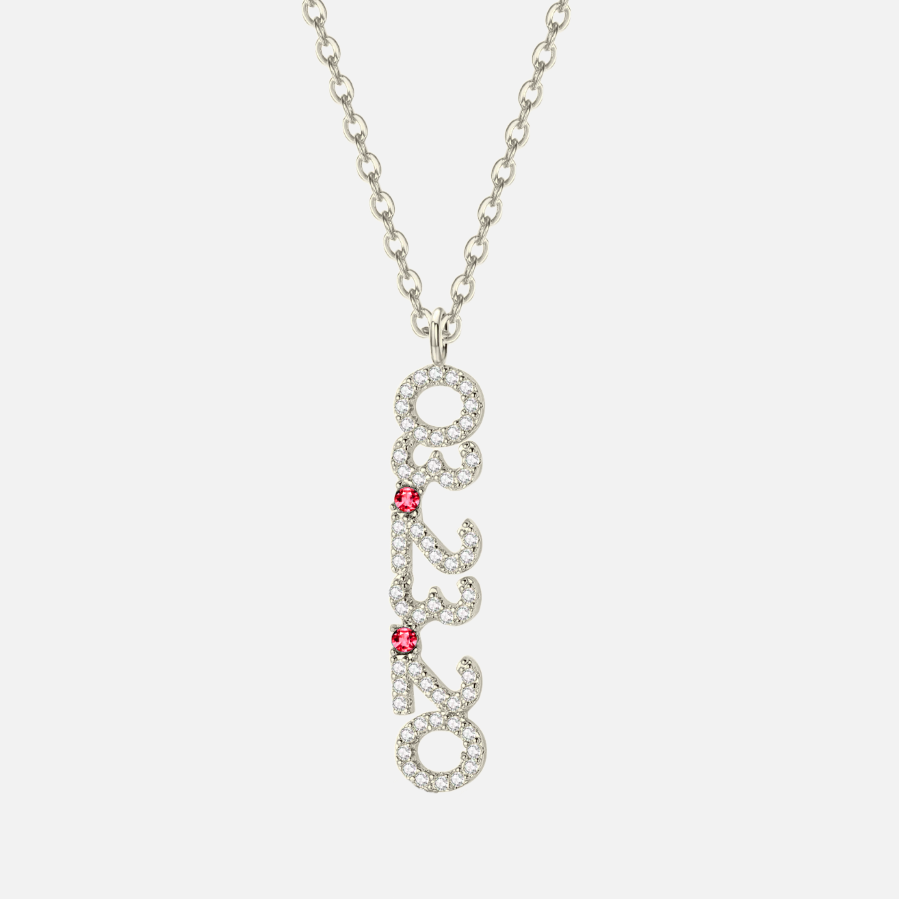 Mini Pave Custom Date Necklaces (Vertical) - Jewelled Me