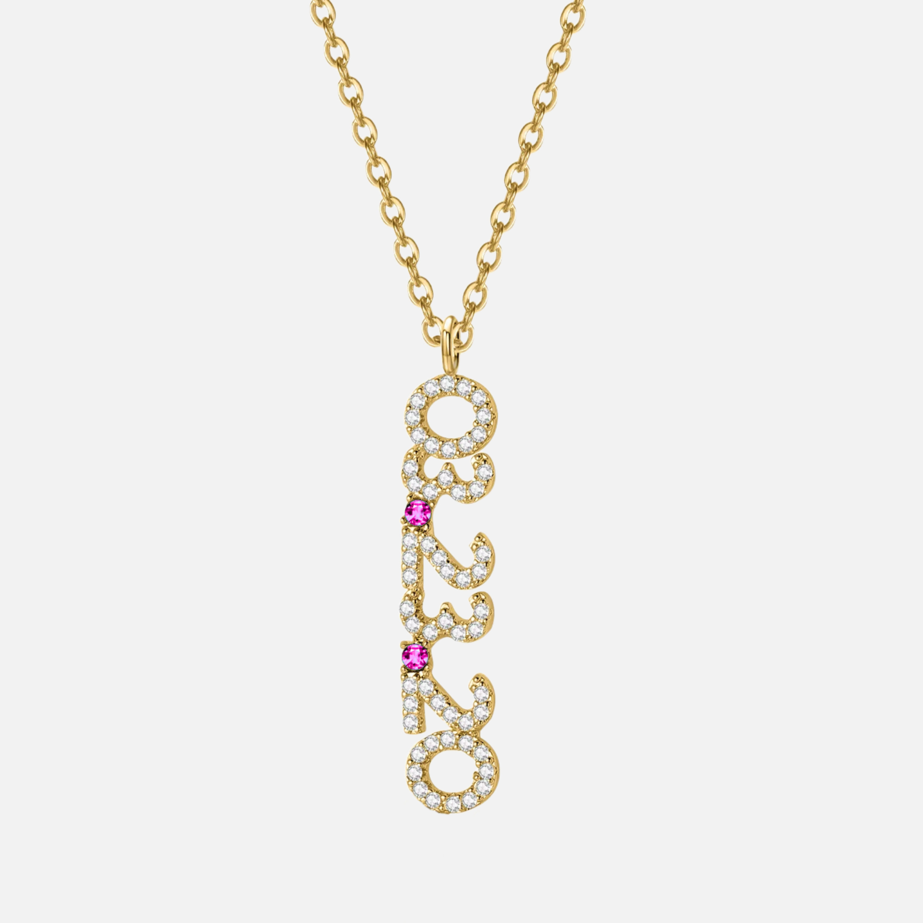 Mini Pave Custom Date Necklaces (Vertical) - Jewelled Me