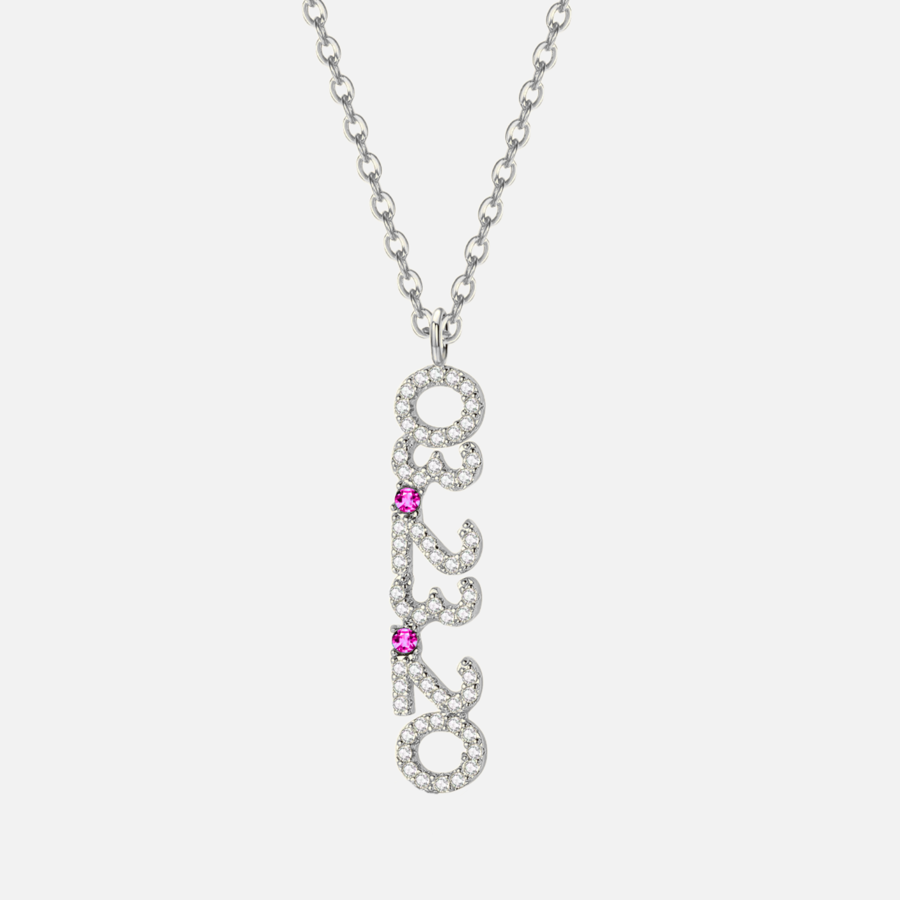 Mini Pave Custom Date Necklaces (Vertical) - Jewelled Me