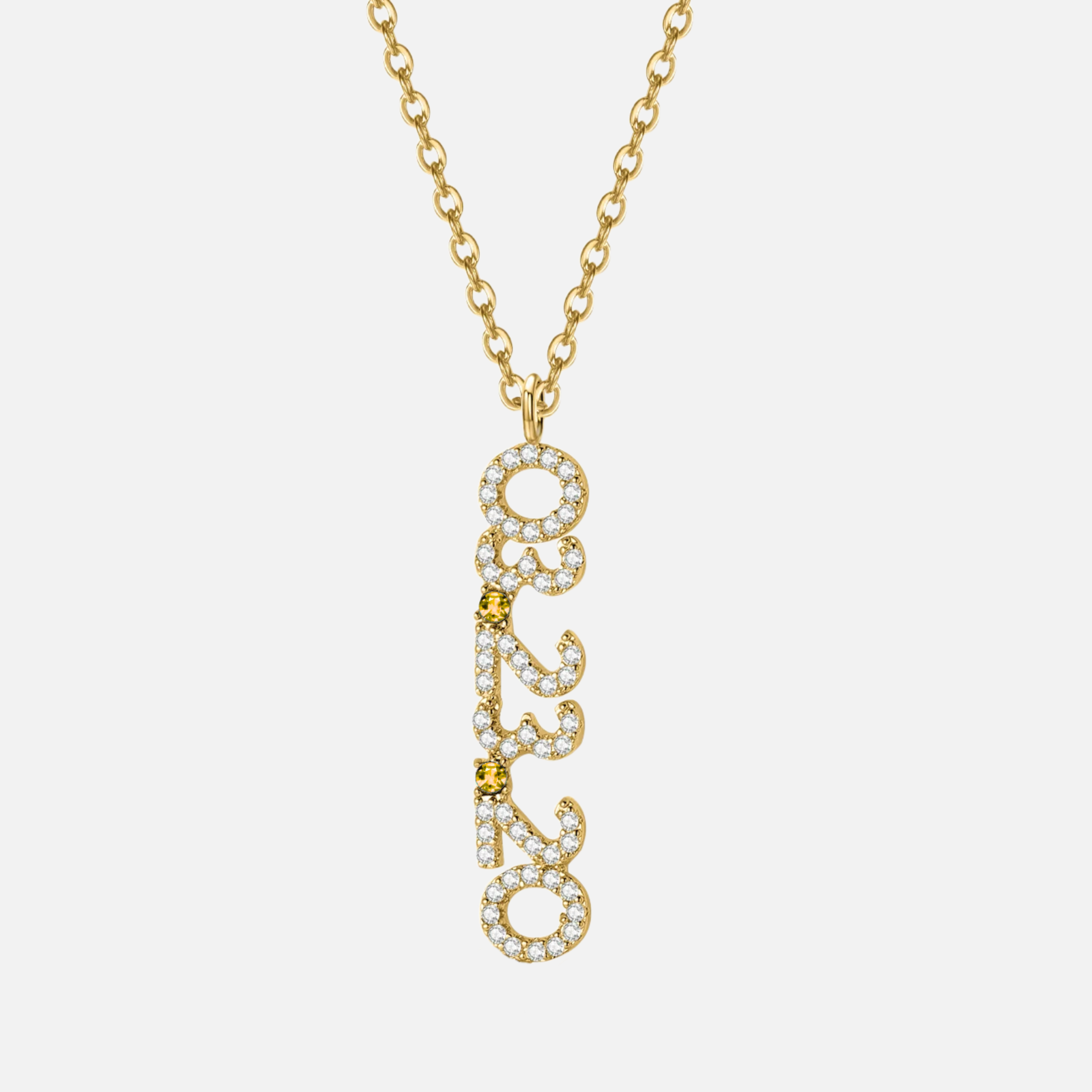 Mini Pave Custom Date Necklaces (Vertical) - Jewelled Me
