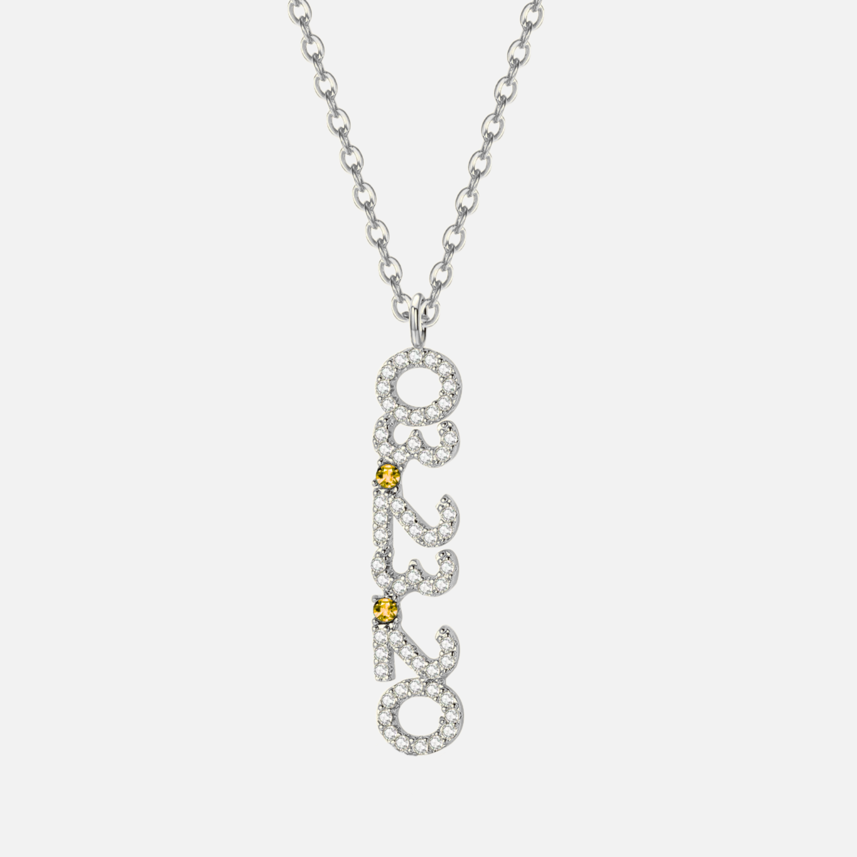 Mini Pave Custom Date Necklaces (Vertical) - Jewelled Me