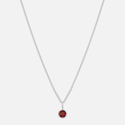 Suspended Birthstone Necklace (14k Gold-Plated)