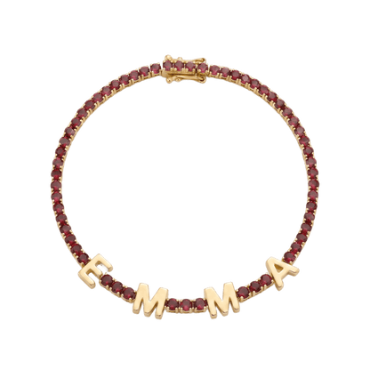 Custom Name Multi-Colour Tennis Bracelet