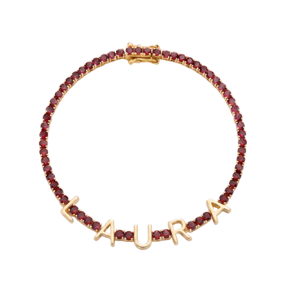 Custom Name Multi-Colour Tennis Bracelet