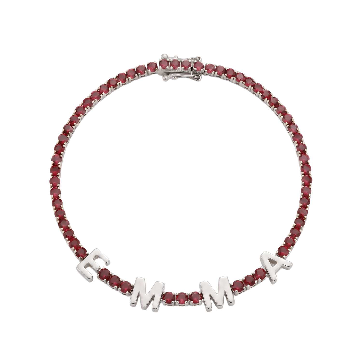 Custom Name Multi-Colour Tennis Bracelet