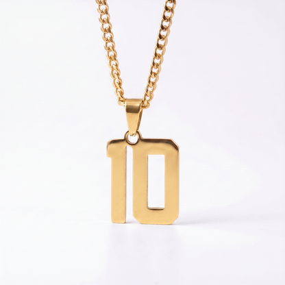 Custom Engraved Sports Number Necklace