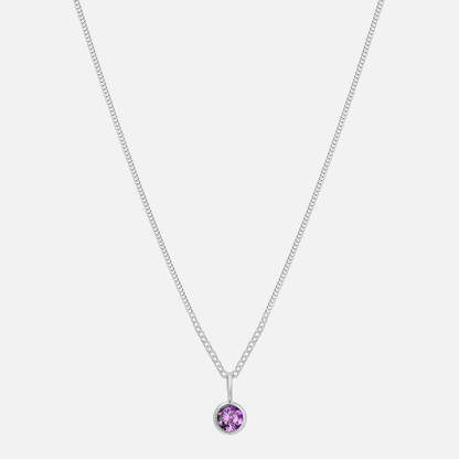 Suspended Birthstone Necklace (14k Gold-Plated)