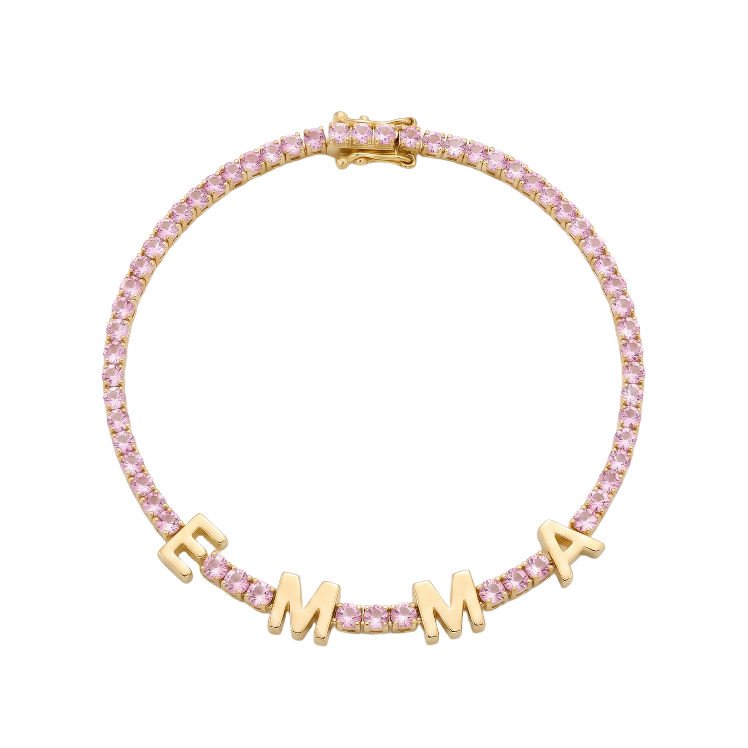 Custom Name Multi-Colour Tennis Bracelet