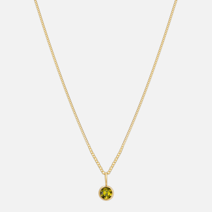 Suspended Birthstone Necklace (14k Gold-Plated)