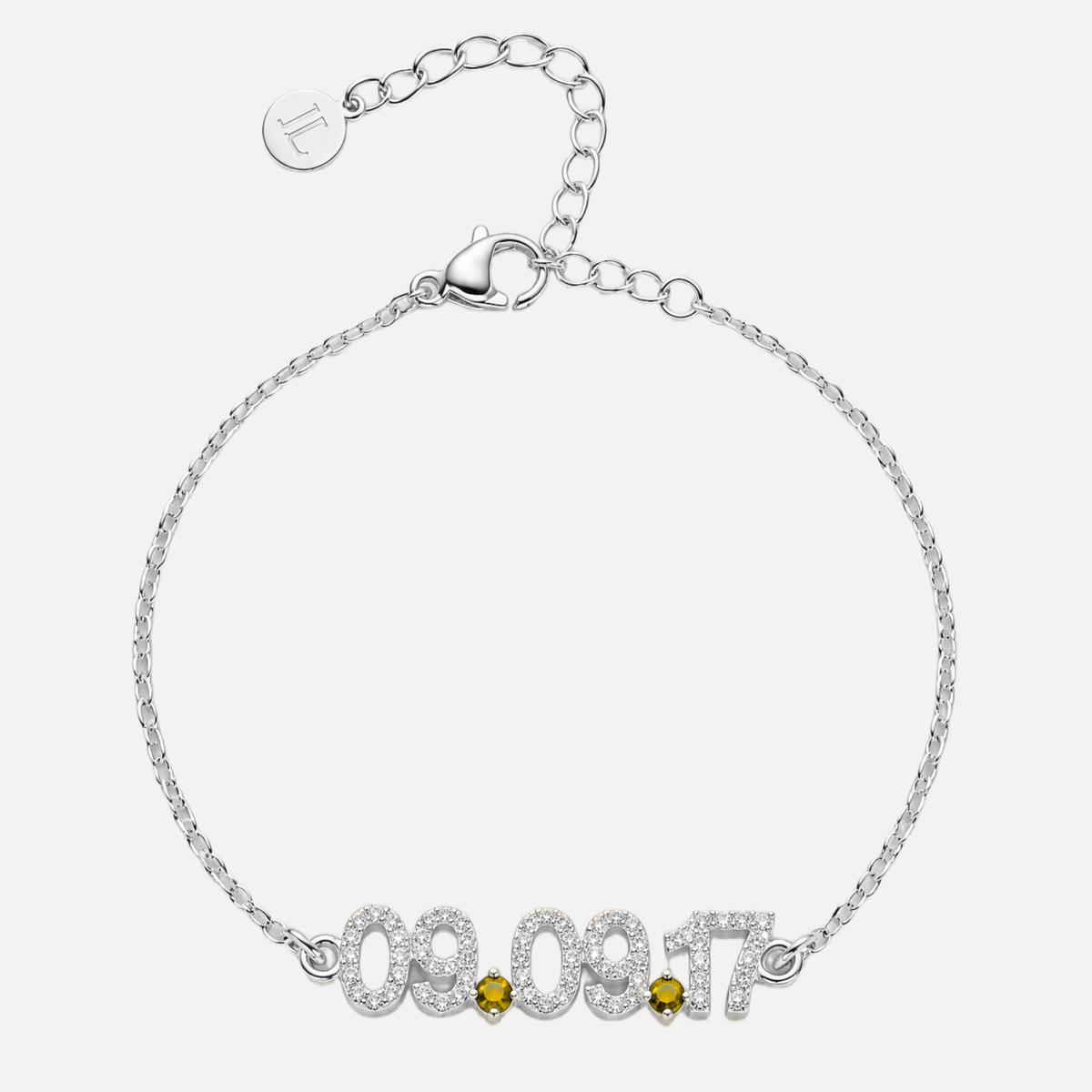 Mini Pave Custom Date Bracelet