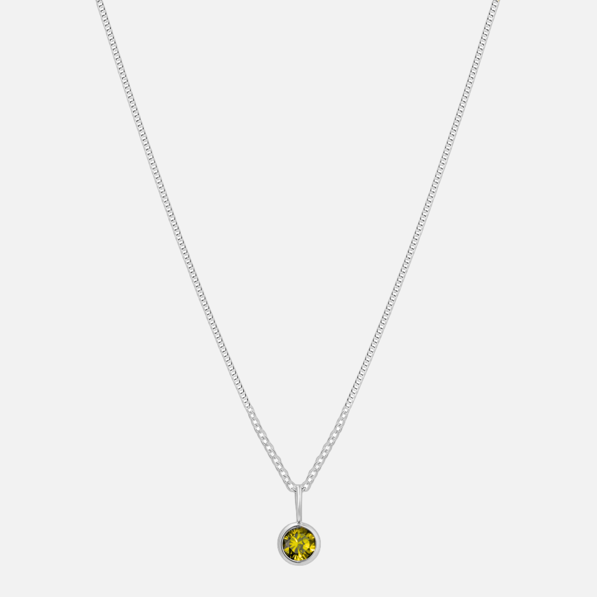 Suspended Birthstone Necklace (14k Gold-Plated)