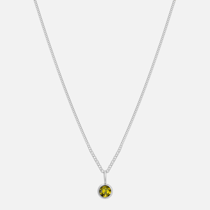 Suspended Birthstone Necklace (14k Gold-Plated)