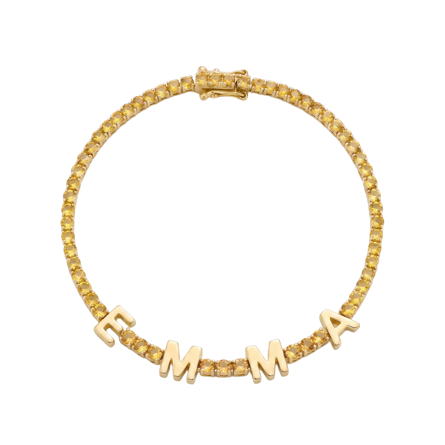 Custom Name Multi-Colour Tennis Bracelet