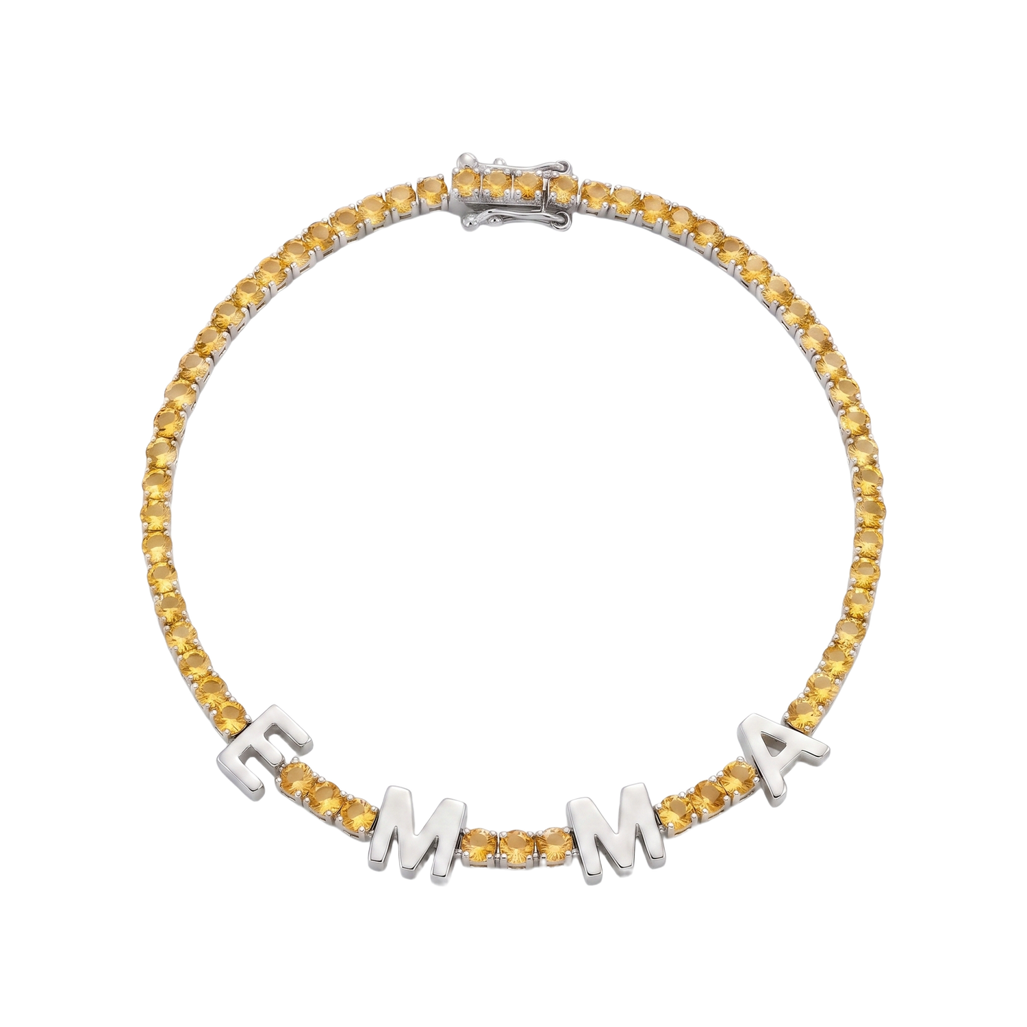 Custom Name Multi-Colour Tennis Bracelet