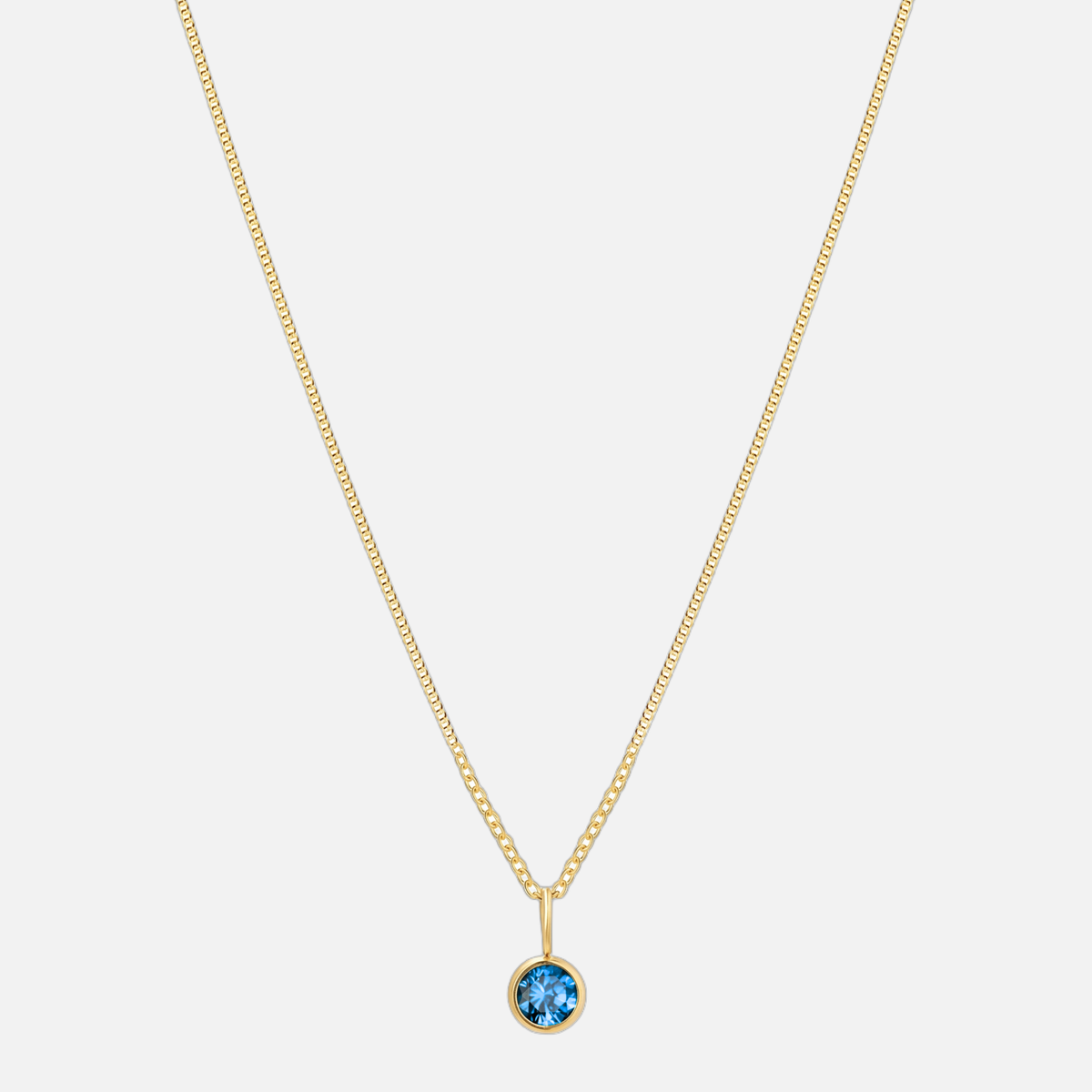Suspended Birthstone Necklace (14k Gold-Plated)