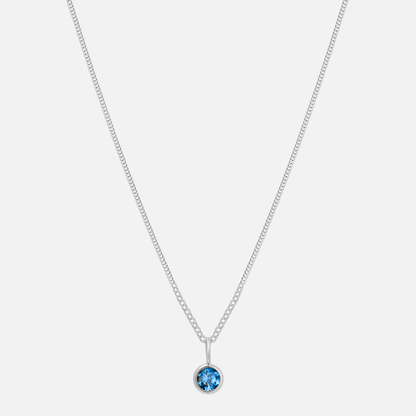 Suspended Birthstone Necklace (14k Gold-Plated)