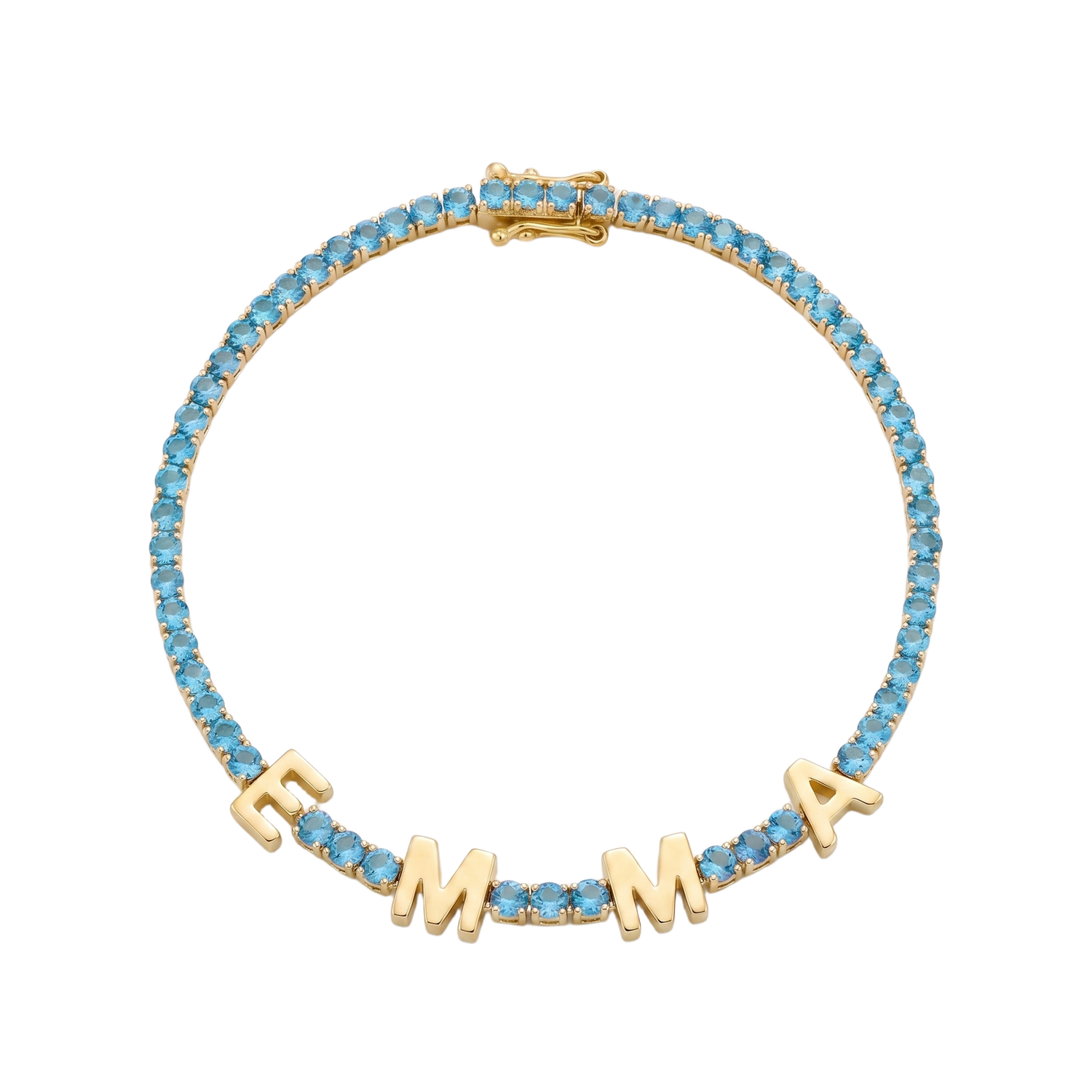 Custom Name Multi-Colour Tennis Bracelet