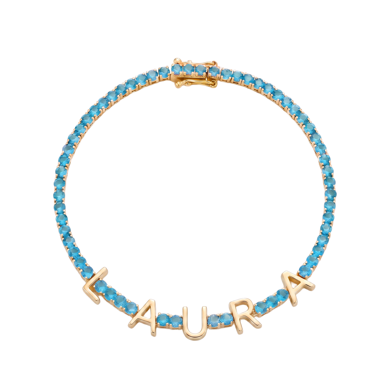 Custom Name Multi-Colour Tennis Bracelet