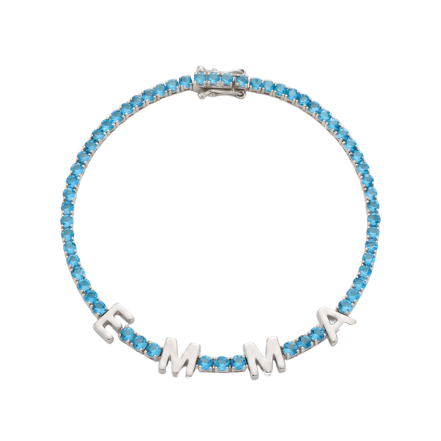 Custom Name Multi-Colour Tennis Bracelet