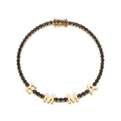 Custom Name Multi-Colour Tennis Bracelet