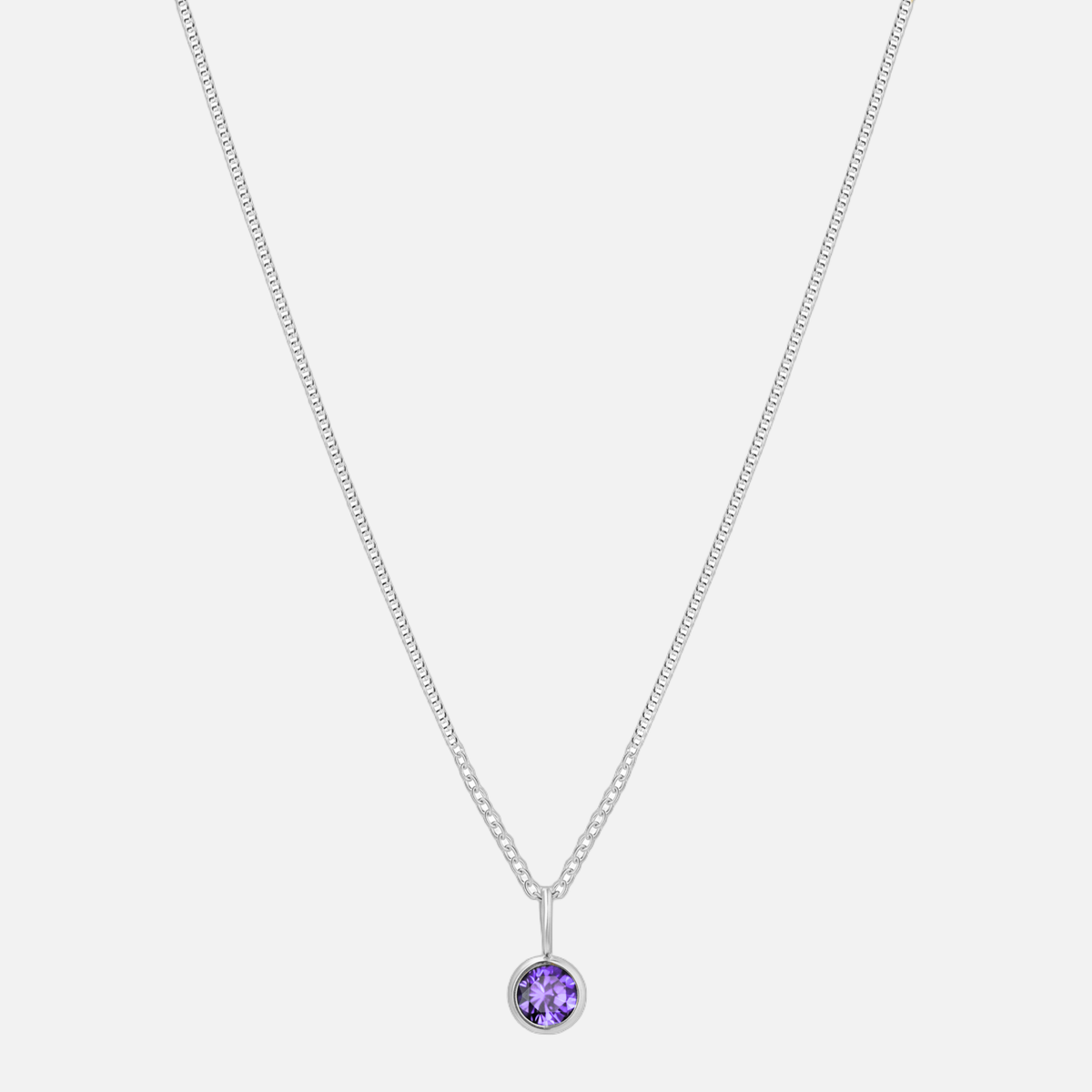 Suspended Birthstone Necklace (14k Gold-Plated)