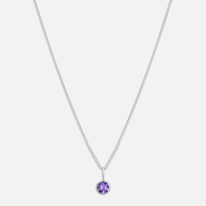 Suspended Birthstone Necklace (14k Gold-Plated)