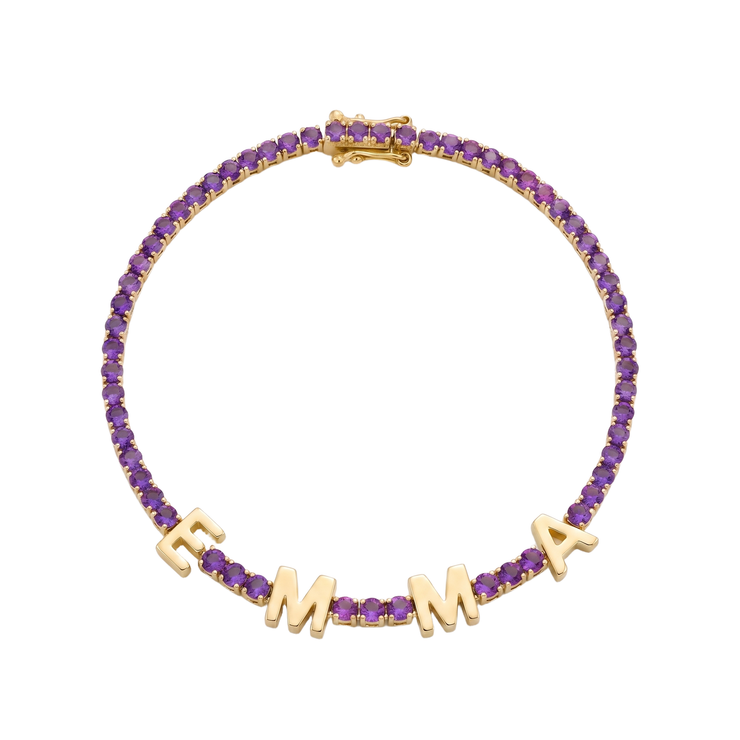 Custom Name Multi-Colour Tennis Bracelet