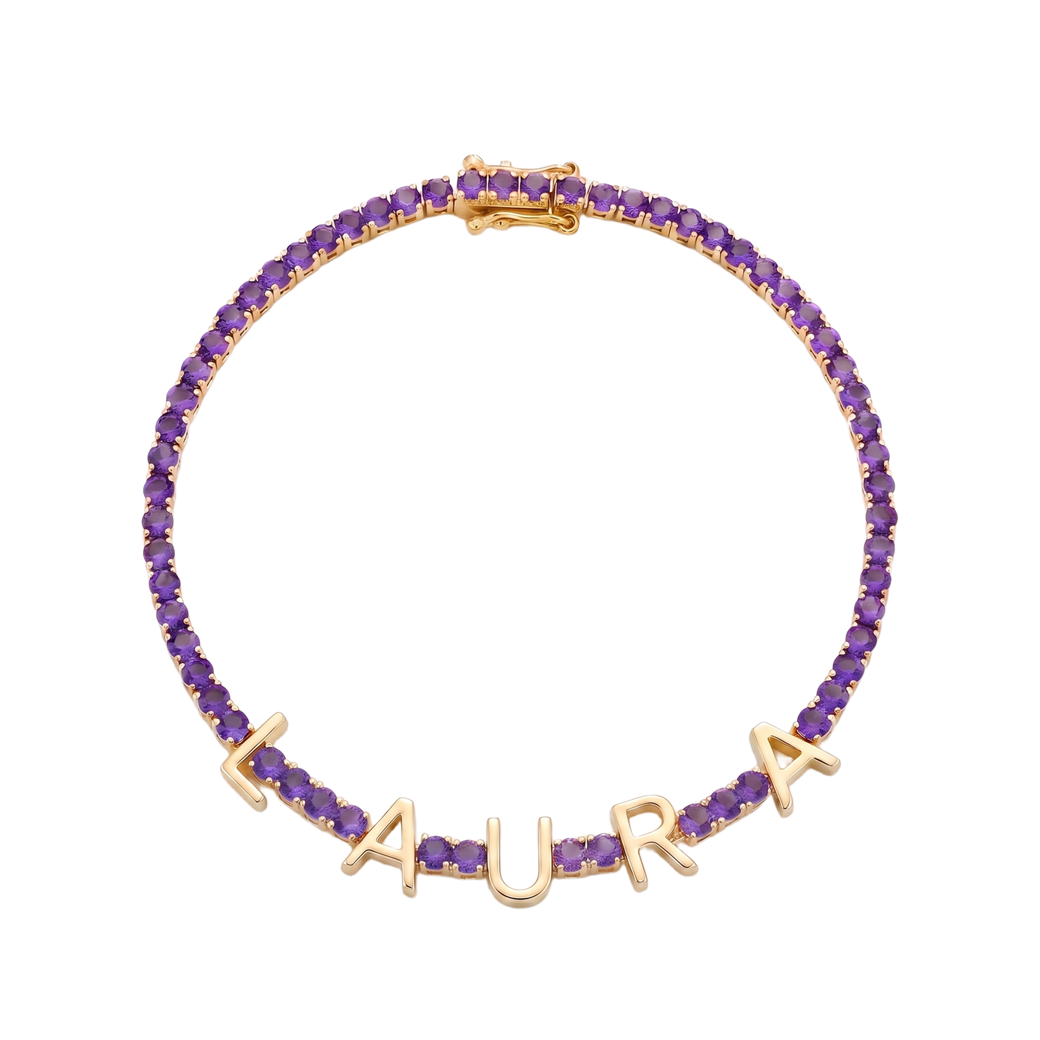 Custom Name Multi-Colour Tennis Bracelet
