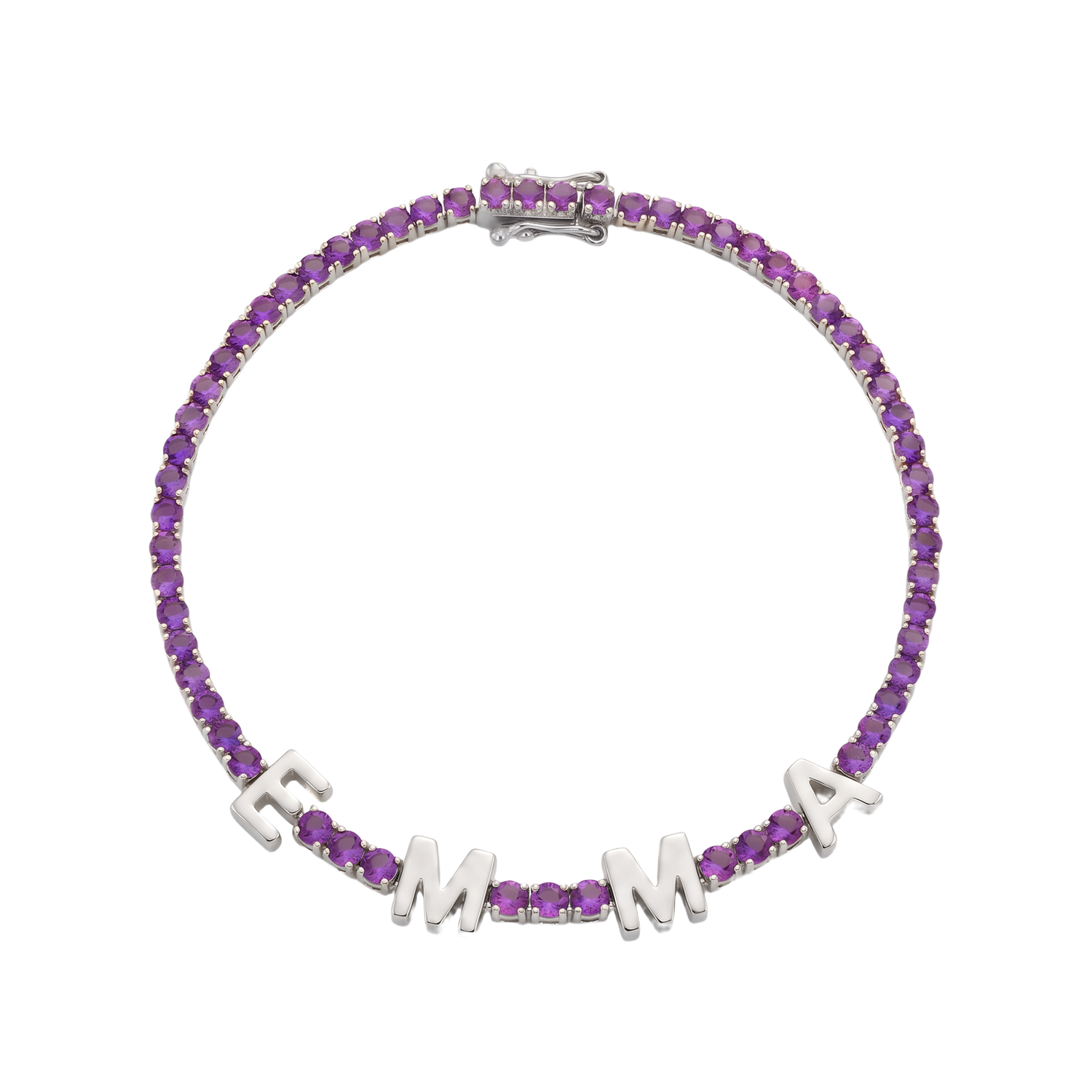 Custom Name Multi-Colour Tennis Bracelet