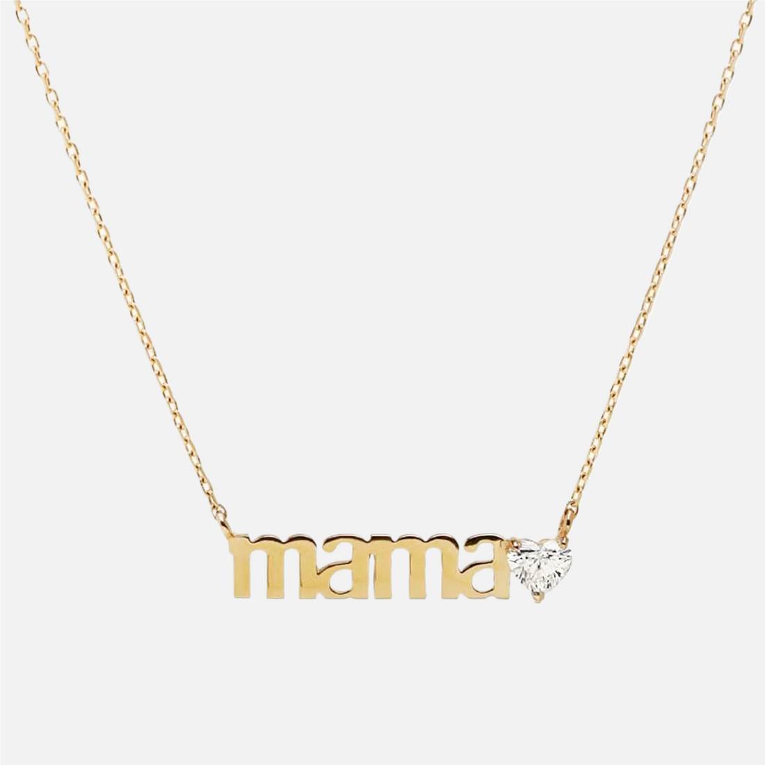 Gemmed Heart Mama Necklace