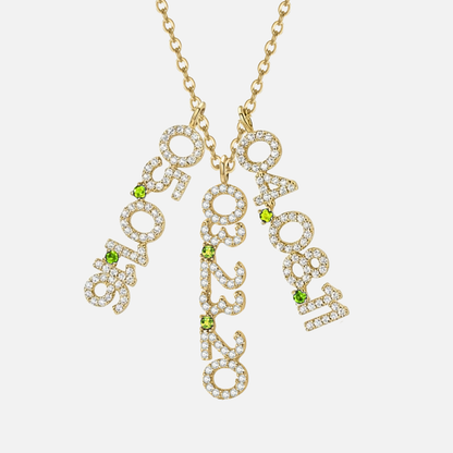 Mini Pave Custom Date Necklace (Vertical)