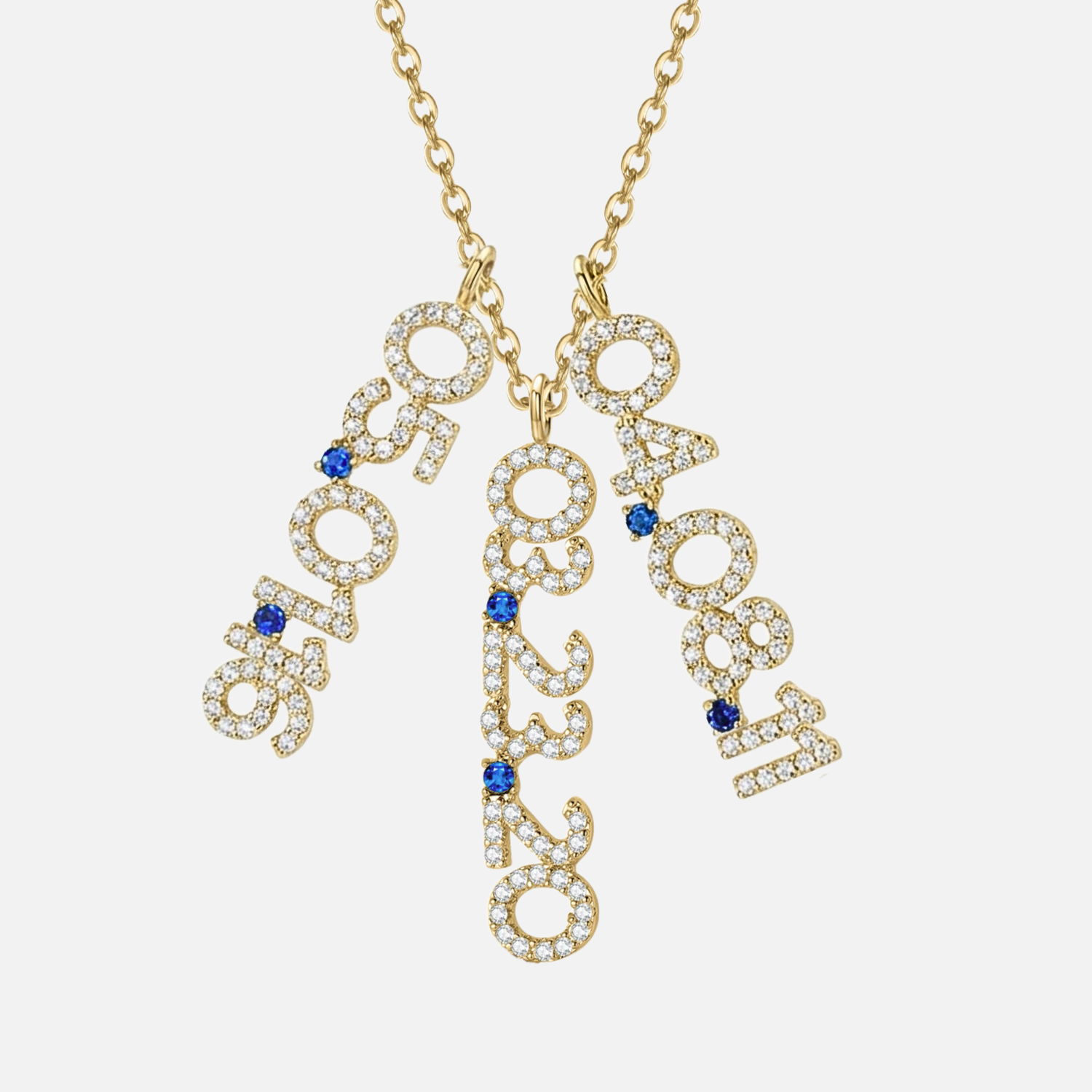 Mini Pave Custom Date Necklace (Vertical)