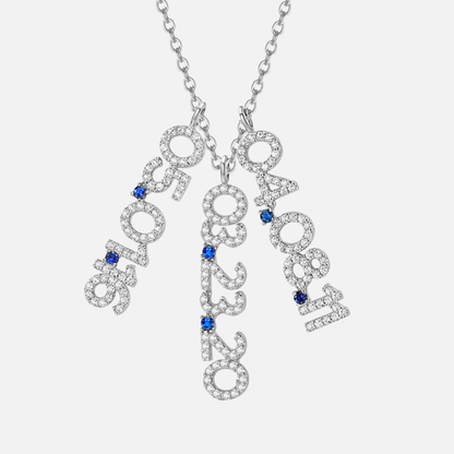 Mini Pave Custom Date Necklace (Vertical)