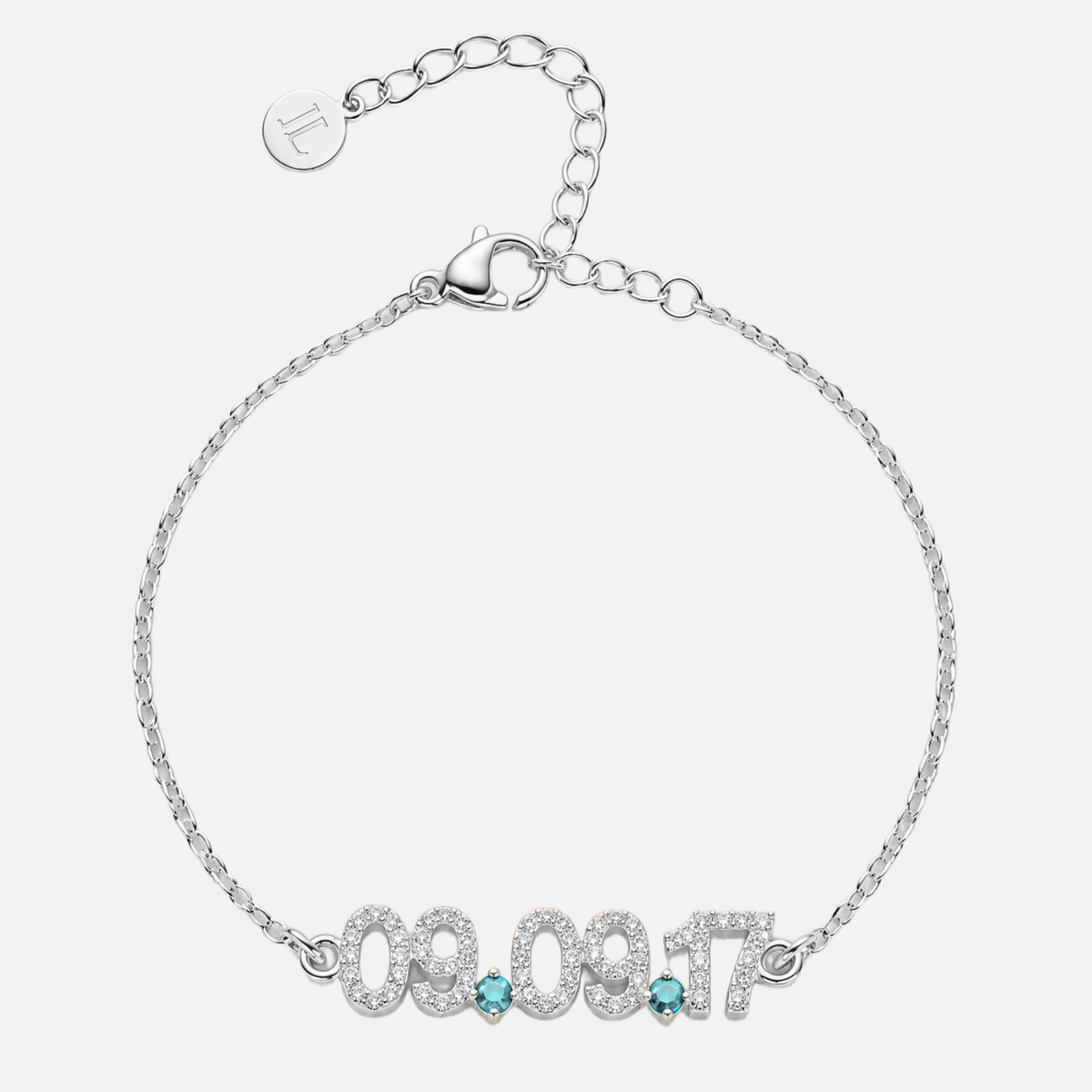 Mini Pave Custom Date Bracelet