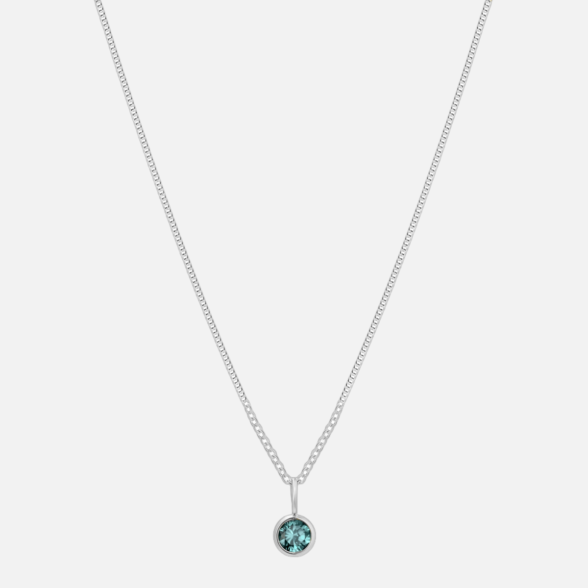 Suspended Birthstone Necklace (14k Gold-Plated)