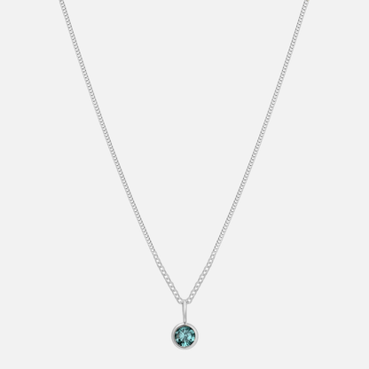 Suspended Birthstone Necklace (14k Gold-Plated)