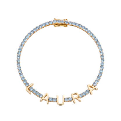 Custom Name Multi-Colour Tennis Bracelet