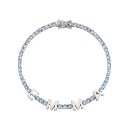 Custom Name Multi-Colour Tennis Bracelet
