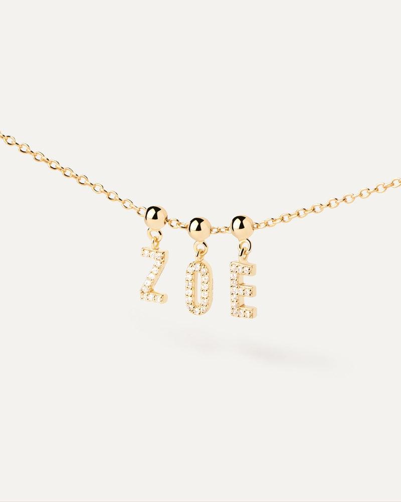 Custom Pave Initial &amp; Name Necklace - Jewelled Me