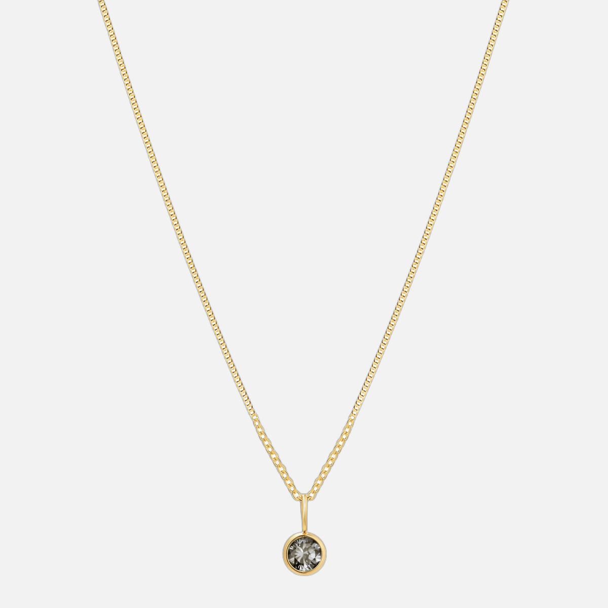 Suspended Birthstone Necklace (14k Gold-Plated)