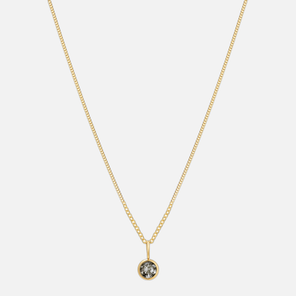 Suspended Birthstone Necklace (14k Gold-Plated)