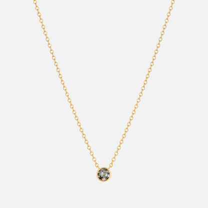 Solitaire Bezel Birthstone Necklace