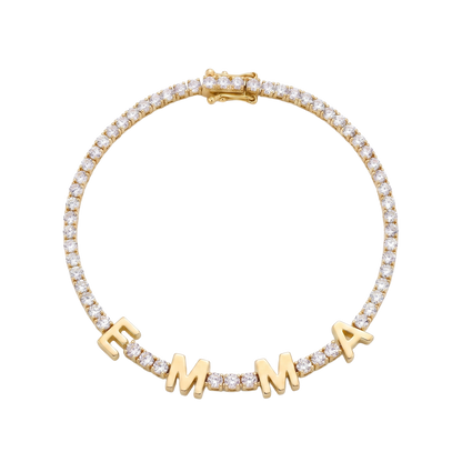 Custom Name Multi-Colour Tennis Bracelet